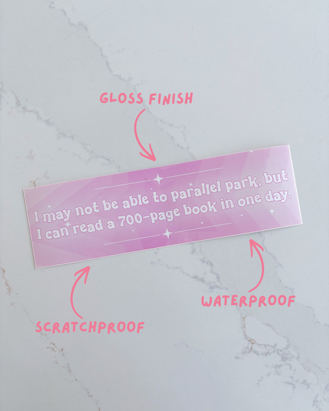 Can Read a 700 Page Book Bumper Sticker