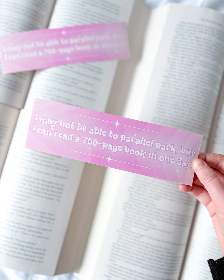 Can Read a 700 Page Book Bumper Sticker