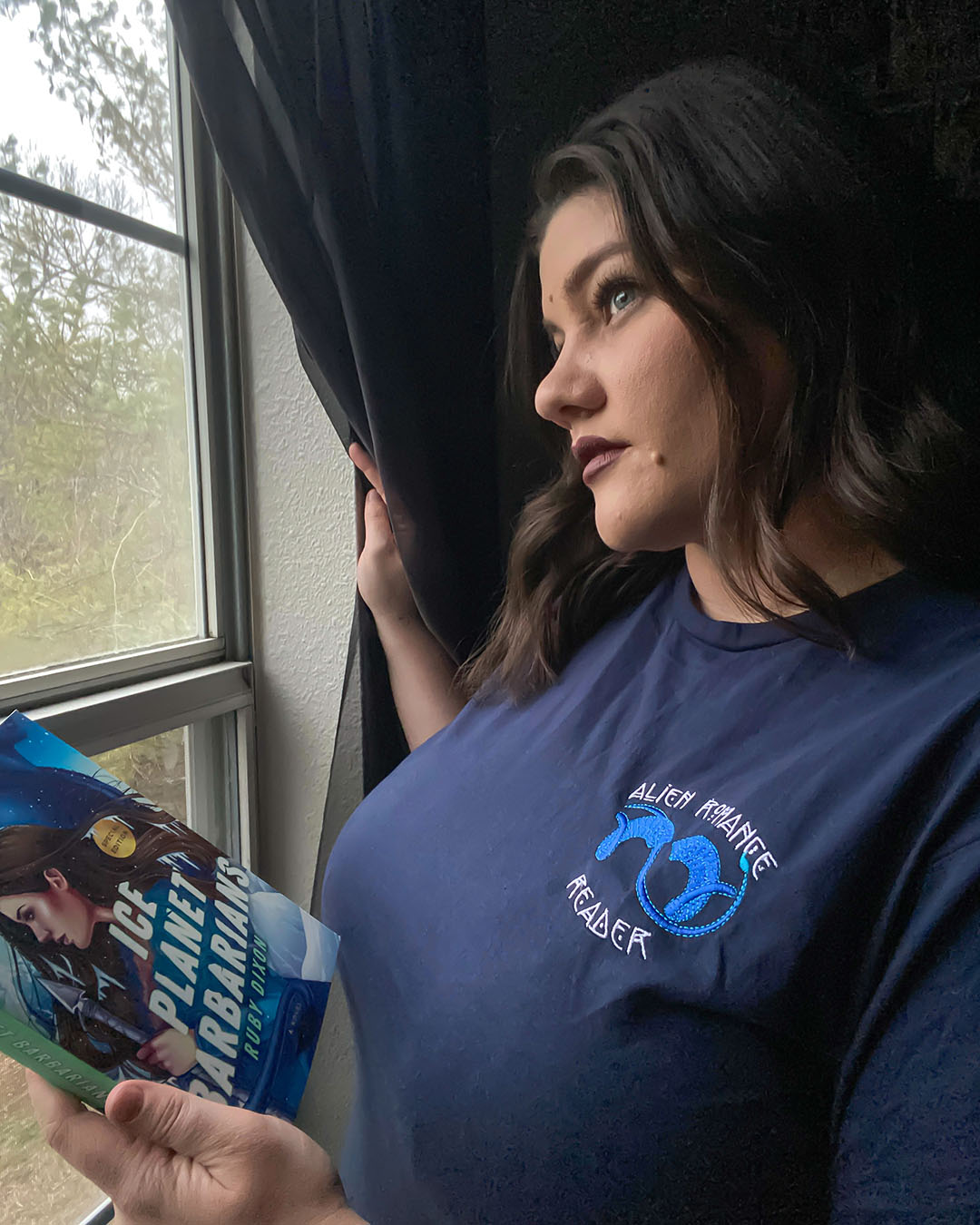 Alien romance shirt for book lovers featuring the title &