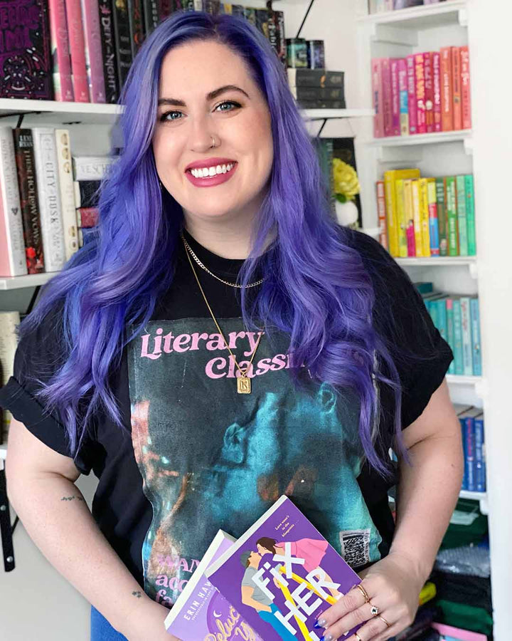 Bookish shirt for romance readers featuring a &