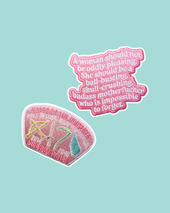 The Four Horsemen patch set for Laura Thalassa fans featuring the quote &
