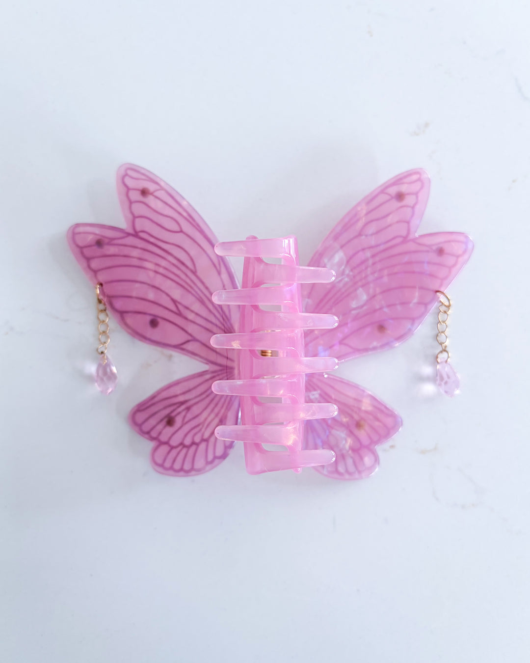 Fairy Wings Hair Claw Clip - Pink