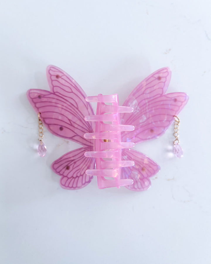 Fairy Wings Hair Claw Clip - Pink