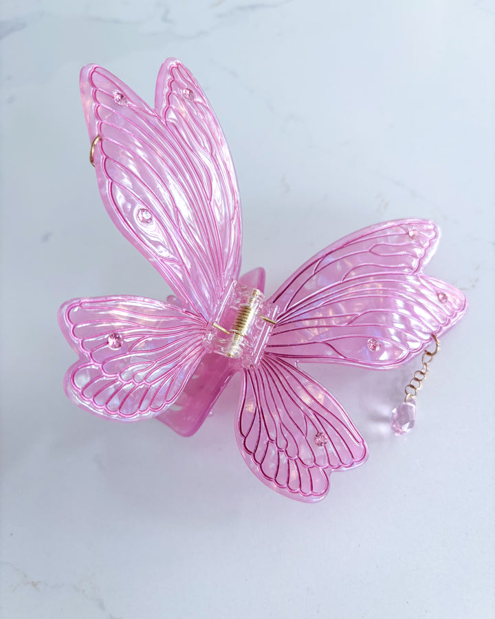 Fairy Wings Hair Claw Clip - Pink
