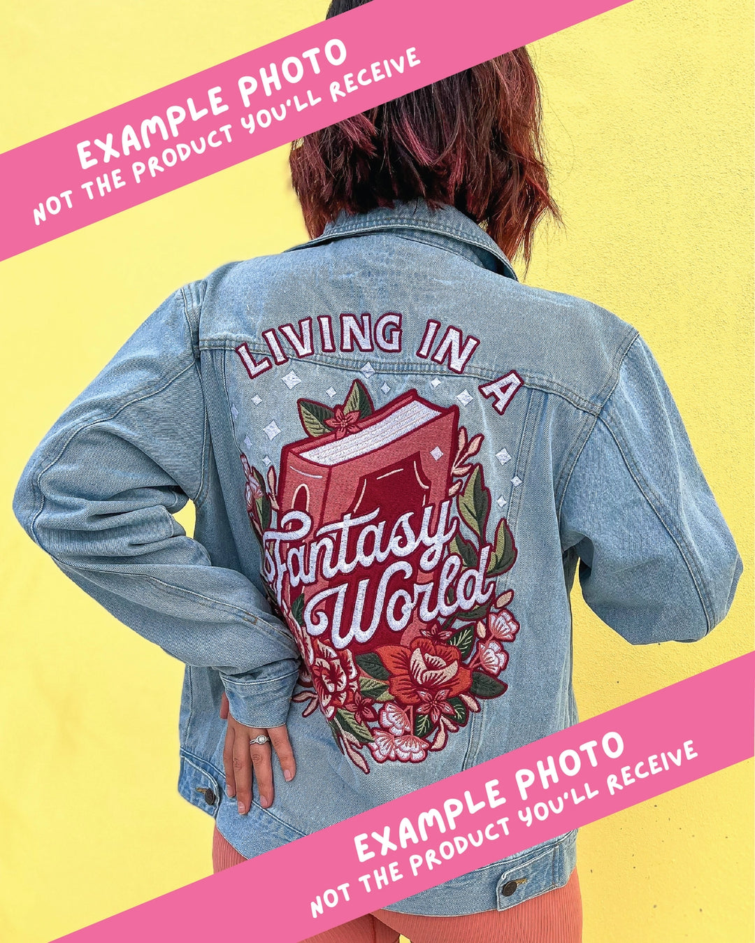 ROMANTASY CON PICK UP Sun Dragon Embroidered Jean Jacket