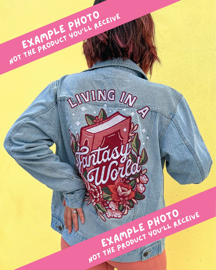 ROMANTASY CON PICK UP Sun Dragon Embroidered Jean Jacket