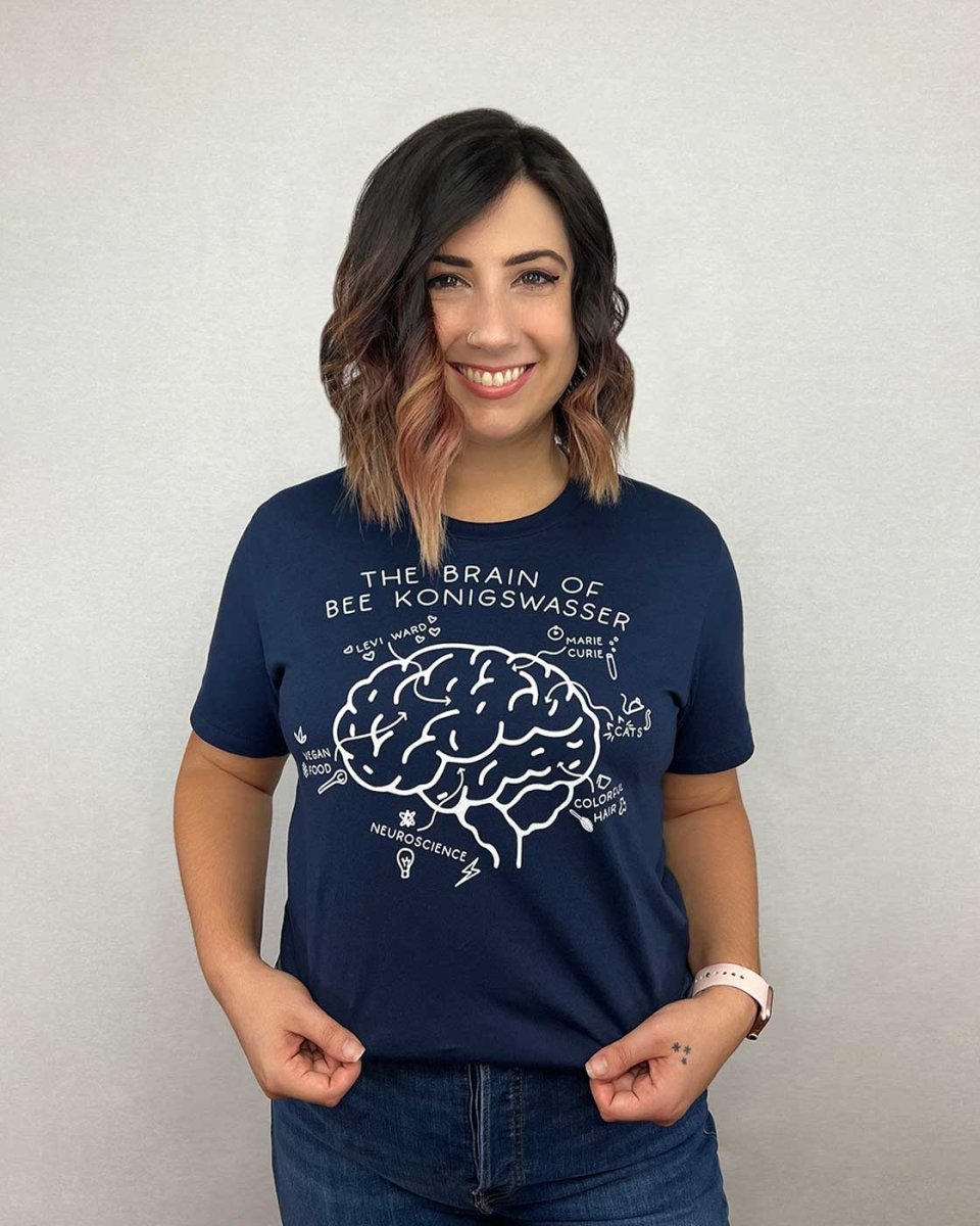 Ali Hazelwood t-shirt for Love on the Brain fans featuring a diagram for Bee&