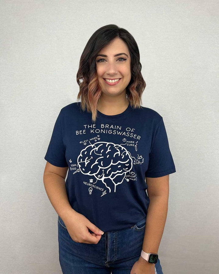 Love on the Brain shirt for Ali Hazelwood fans featuring a diagram of Bee&