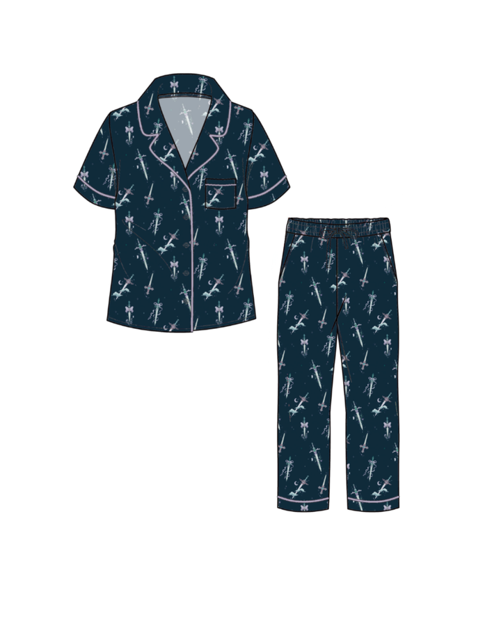 ROMANTASY CON PICK UP Bewitching Blades Bamboo Pajama Set – Long Pants