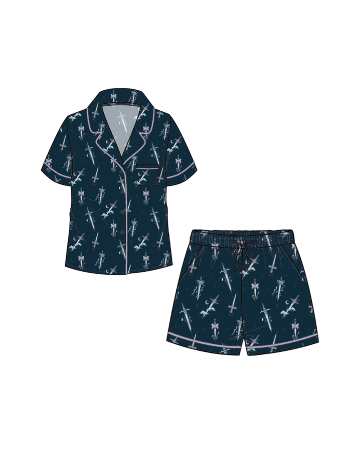ROMANTASY CON PICK UP Bewitching Blades Bamboo Pajama Set – Shorts