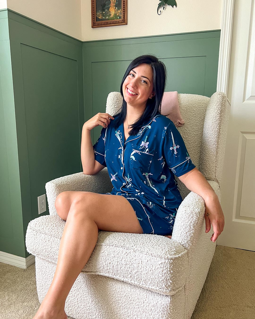 Bewitching Blades Bamboo Pajama Set – Shorts