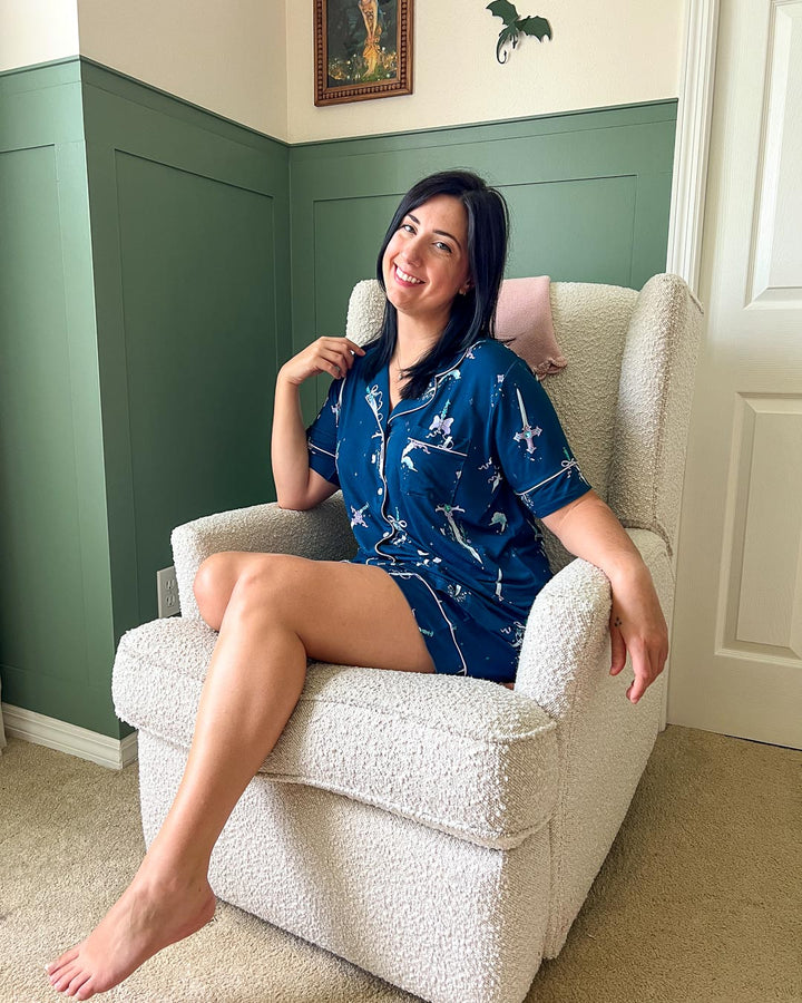 Bewitching Blades Bamboo Pajama Set – Shorts