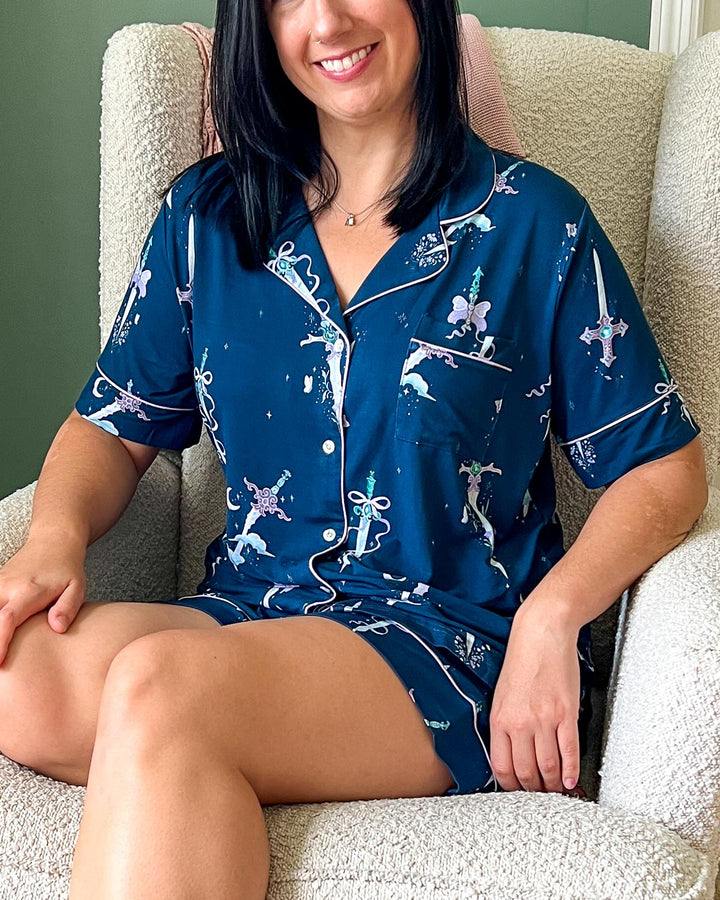 Bewitching Blades Bamboo Pajama Set – Shorts