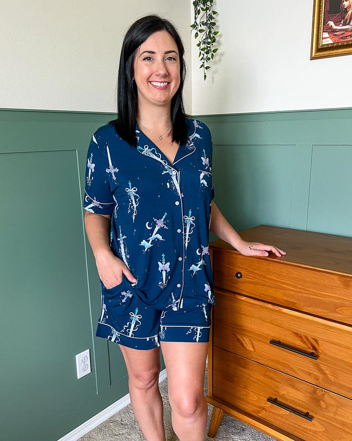 Bewitching Blades Bamboo Pajama Set – Shorts