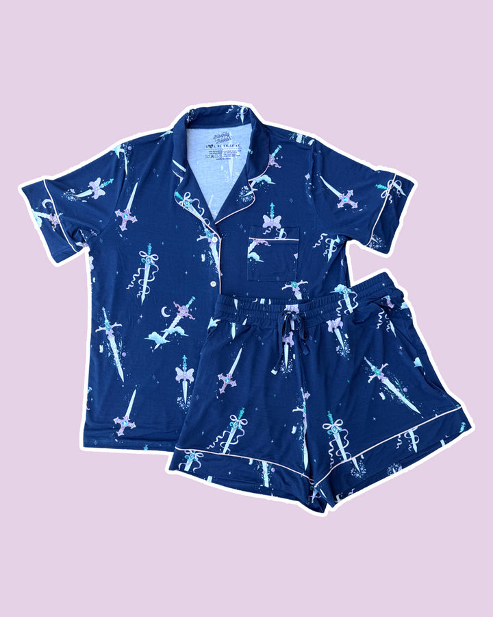 Bewitching Blades Bamboo Pajama Set – Shorts