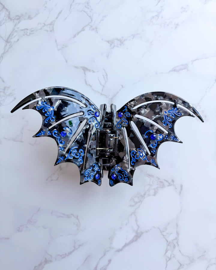 Bat Wing Claw Clip - Blue