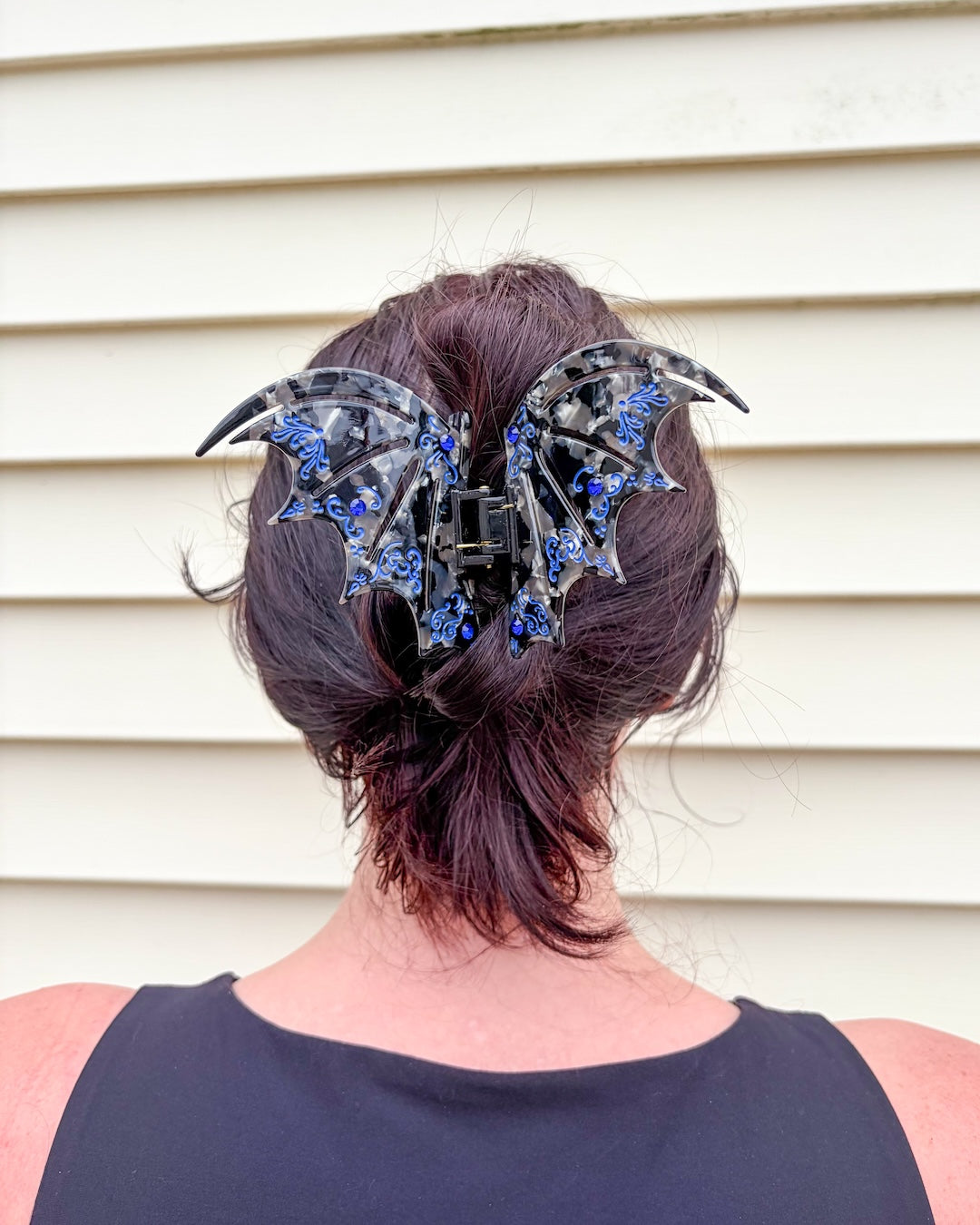 Bat Wing Claw Clip - Blue
