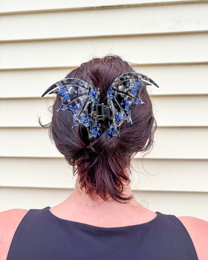 Bat Wing Claw Clip - Blue