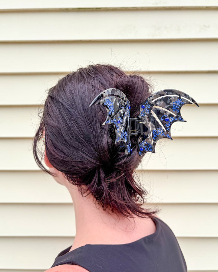 Bat Wing Claw Clip - Blue