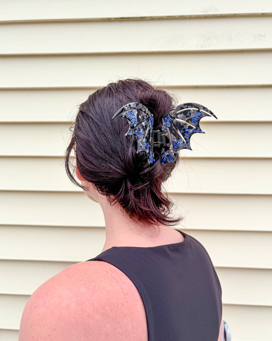 Bat Wing Claw Clip - Blue
