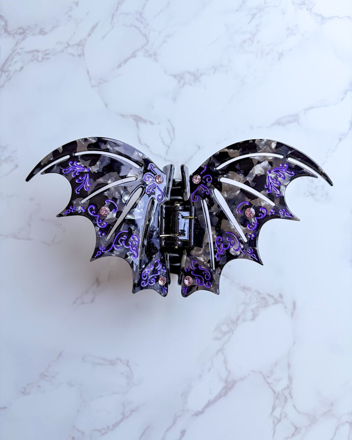 Bat Wing Claw Clip - Violet