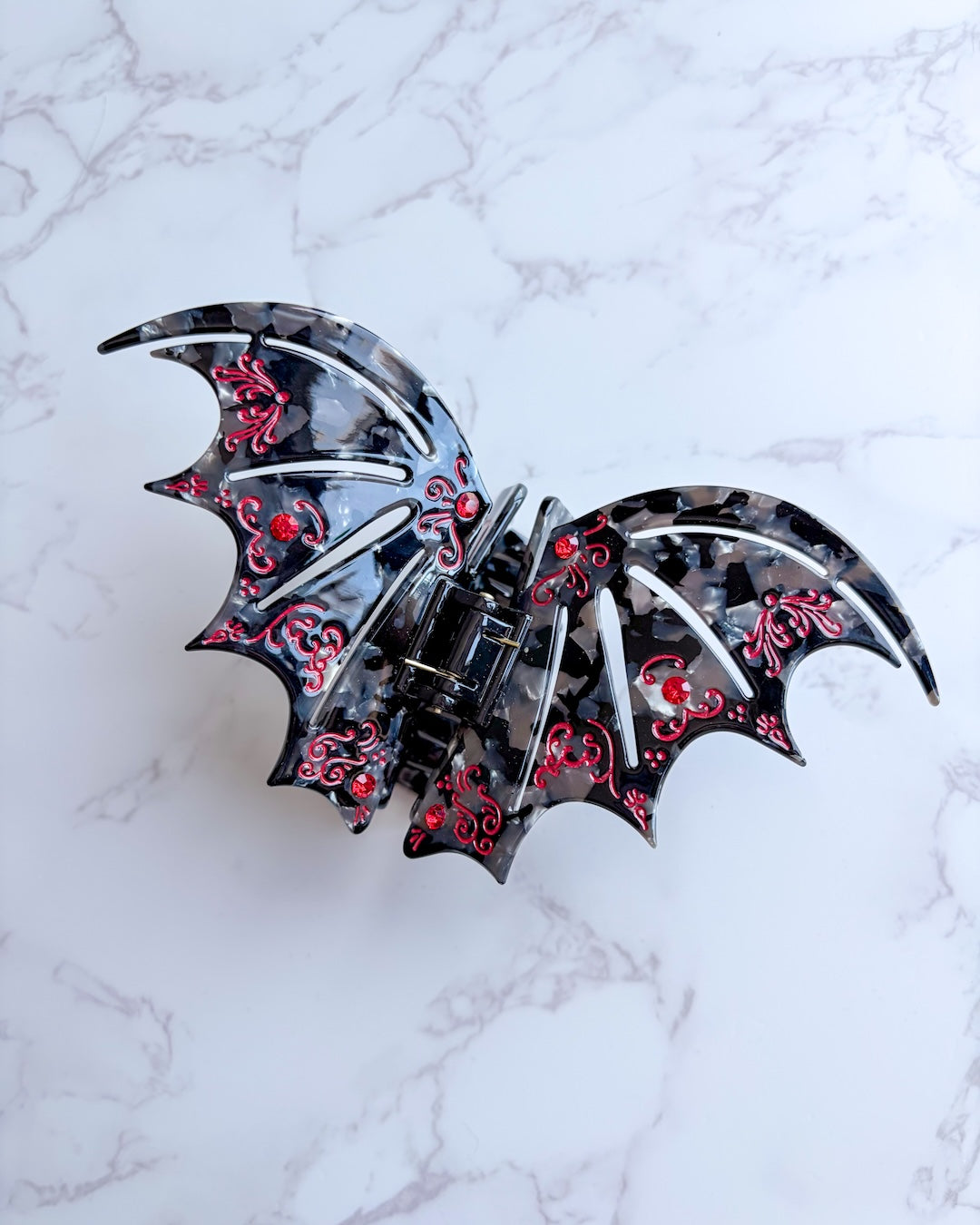 Bat Wing Claw Clip - Red