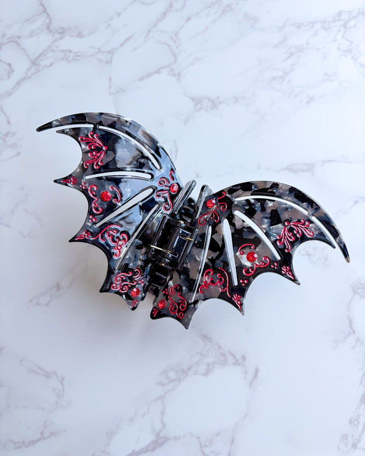 Bat Wing Claw Clip - Red