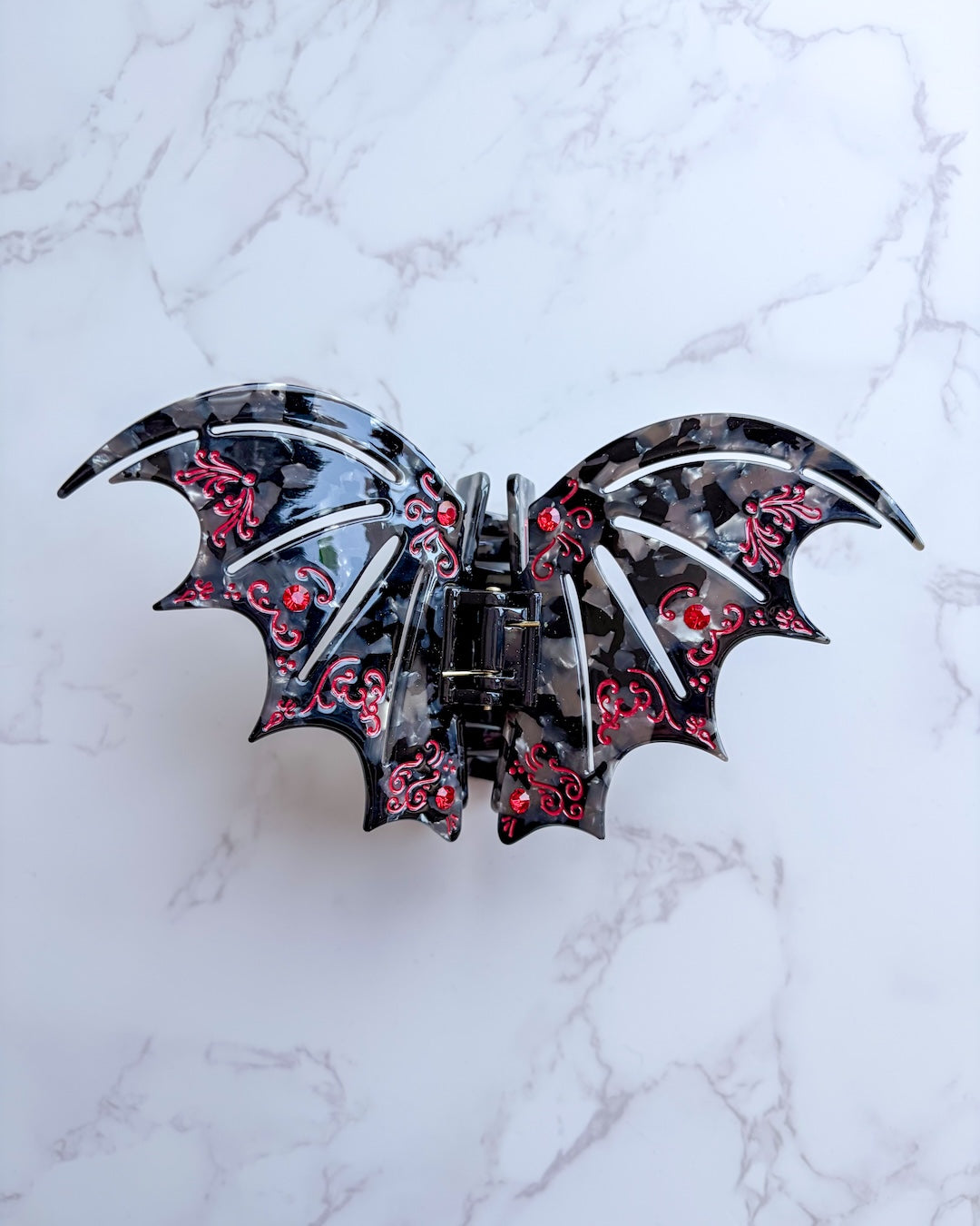 Bat Wing Claw Clip - Red