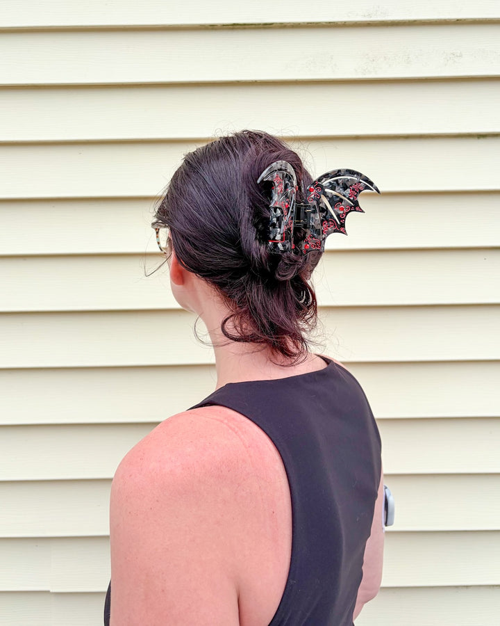 Bat Wing Claw Clip - Red
