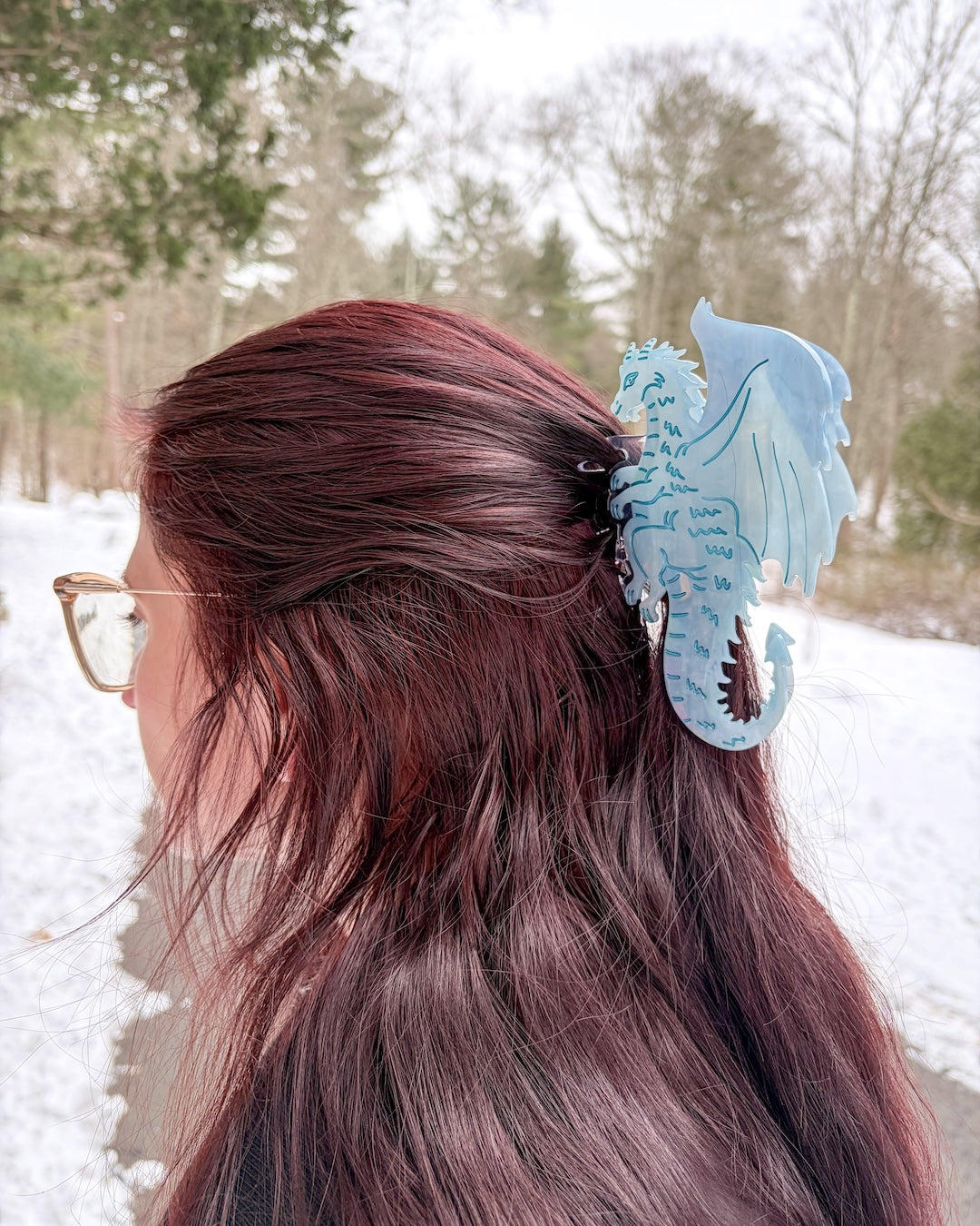 Dragon Hair Claw Clip - Blue