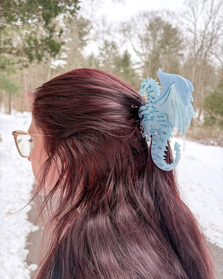 Dragon Hair Claw Clip - Blue