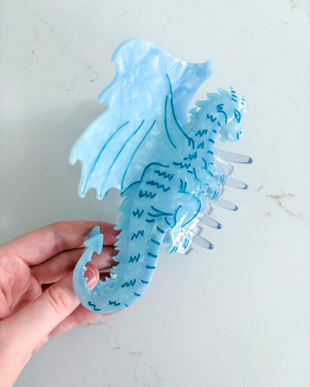 Dragon Hair Claw Clip - Blue