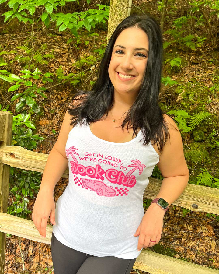 Book club tank top for readers with the quote &