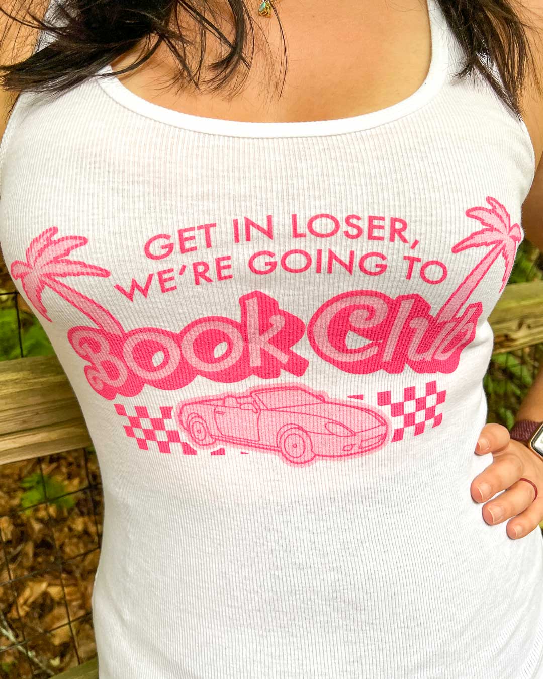 Bookish shirt for book club with ripped material and the quote &