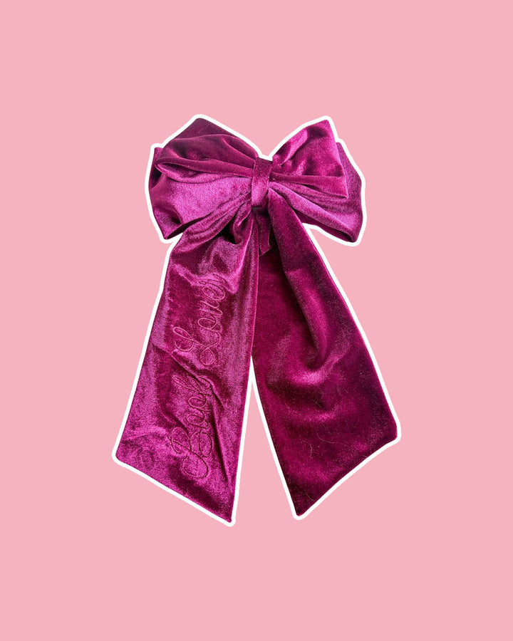Book Lover Velvet Hair Bow