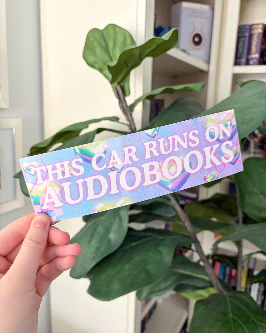 Car Runs on Audiobooks Bumper Sticker