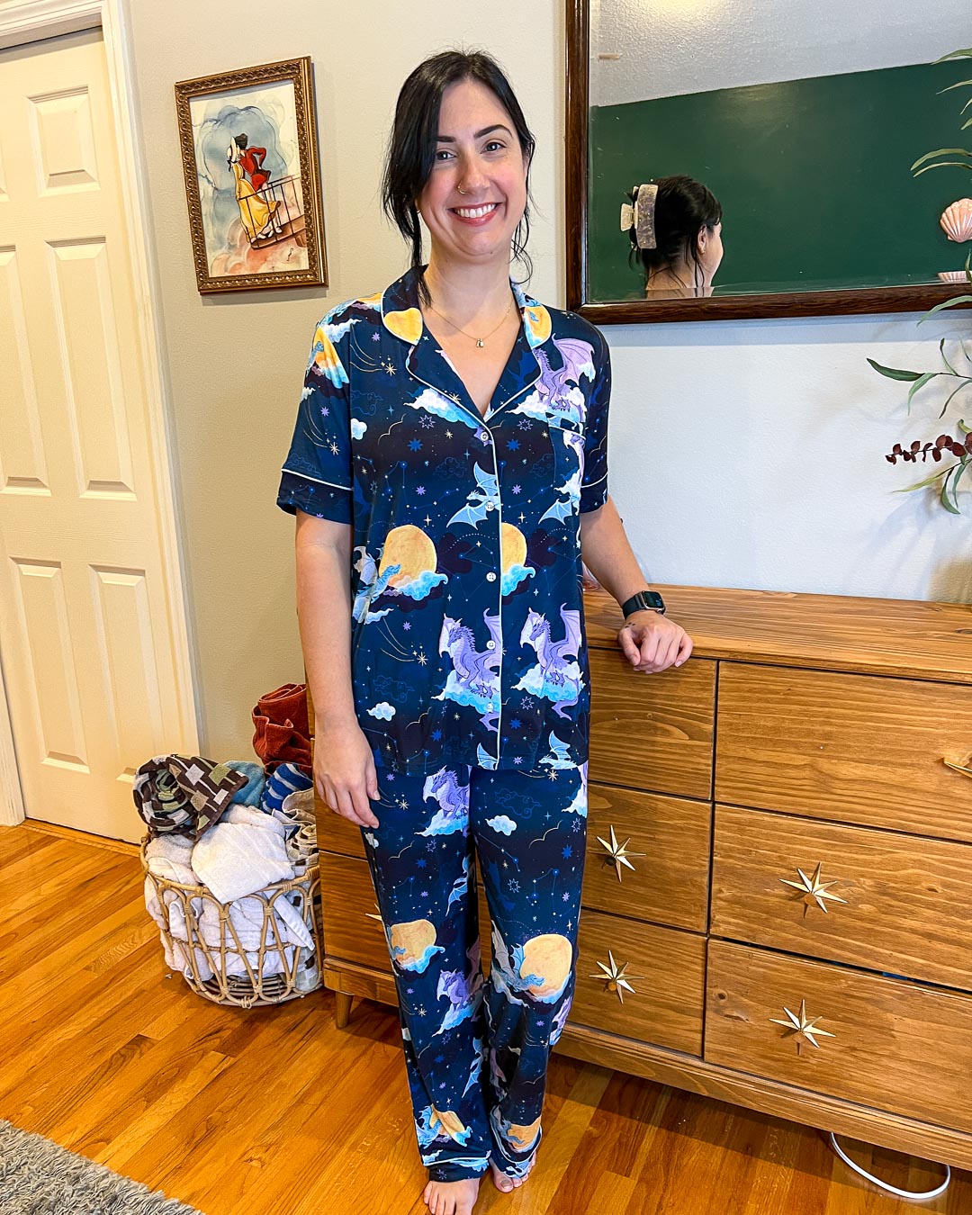 Celestial Dragons Bamboo Pajama Set - Long Pants