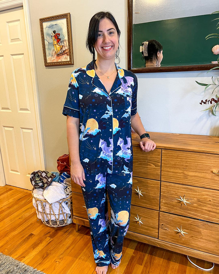 Celestial Dragons Bamboo Pajama Set - Long Pants