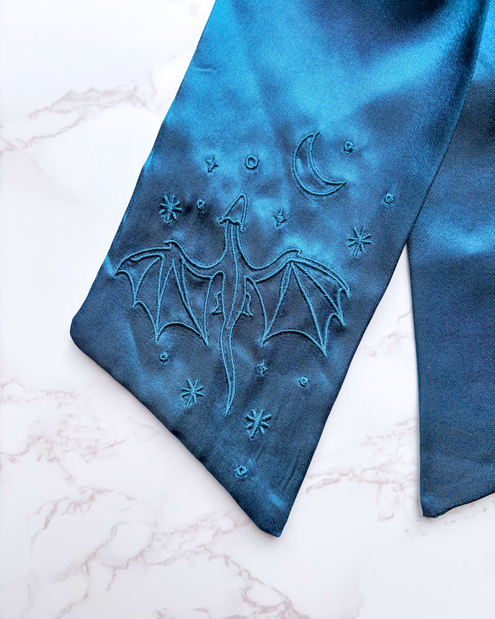 Celestial Dragon Satin Hair Bow Clip