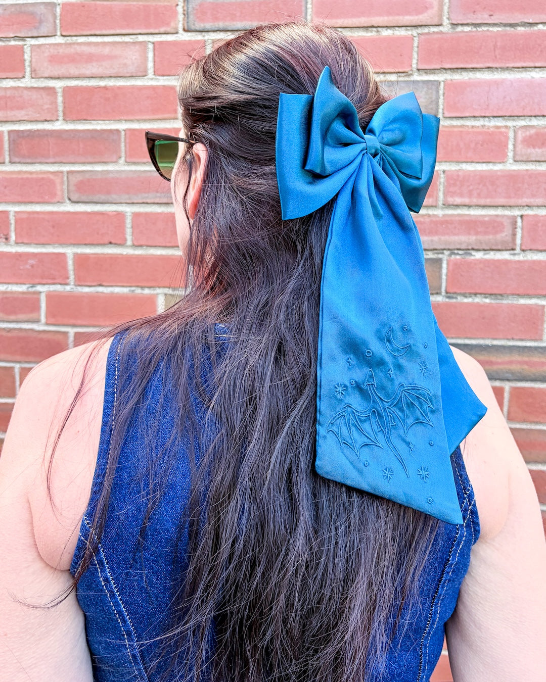 Celestial Dragon Satin Hair Bow Clip