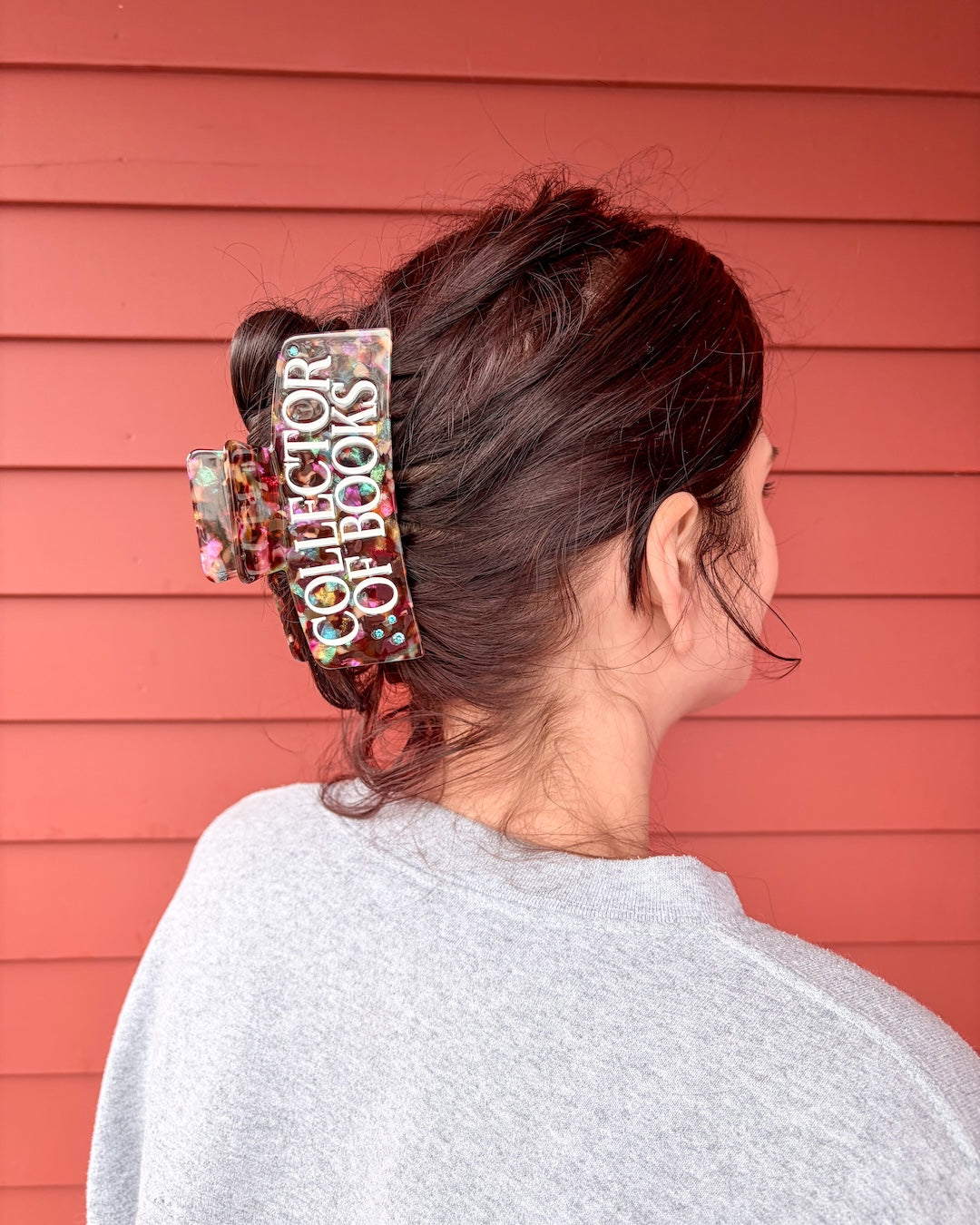 Collector of Books Hair Claw Clip