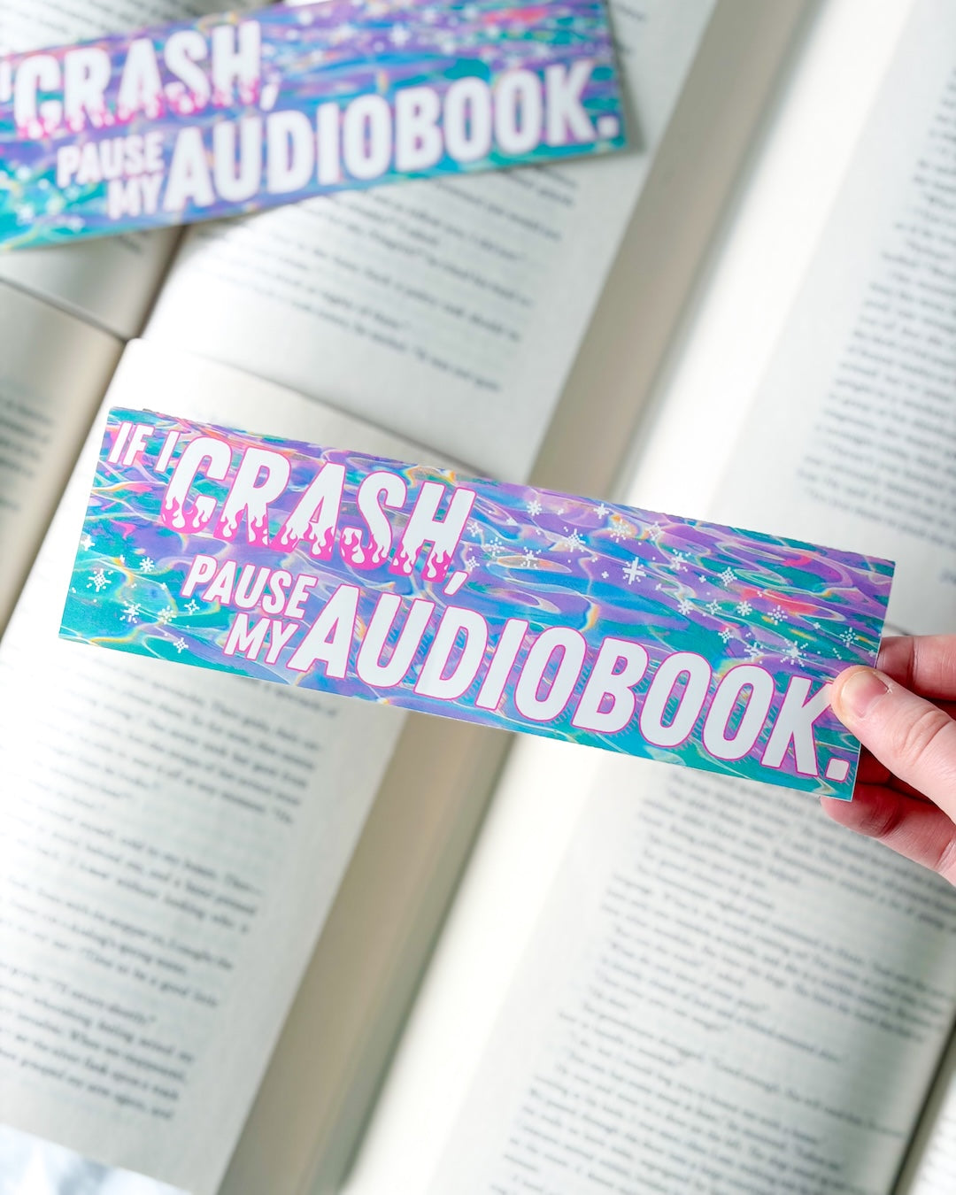 If I Crash, Pause My Audiobook Bumper Sticker