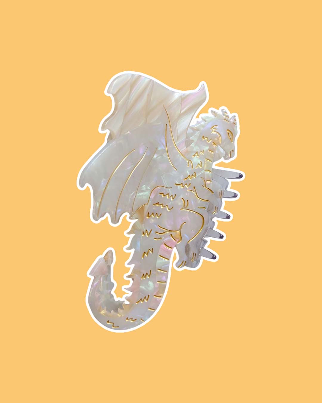 Dragon Hair Claw Clip - Large Cream