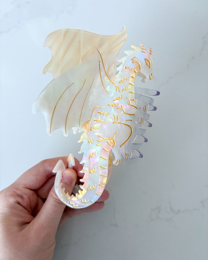 Dragon Hair Claw Clip - Large Cream