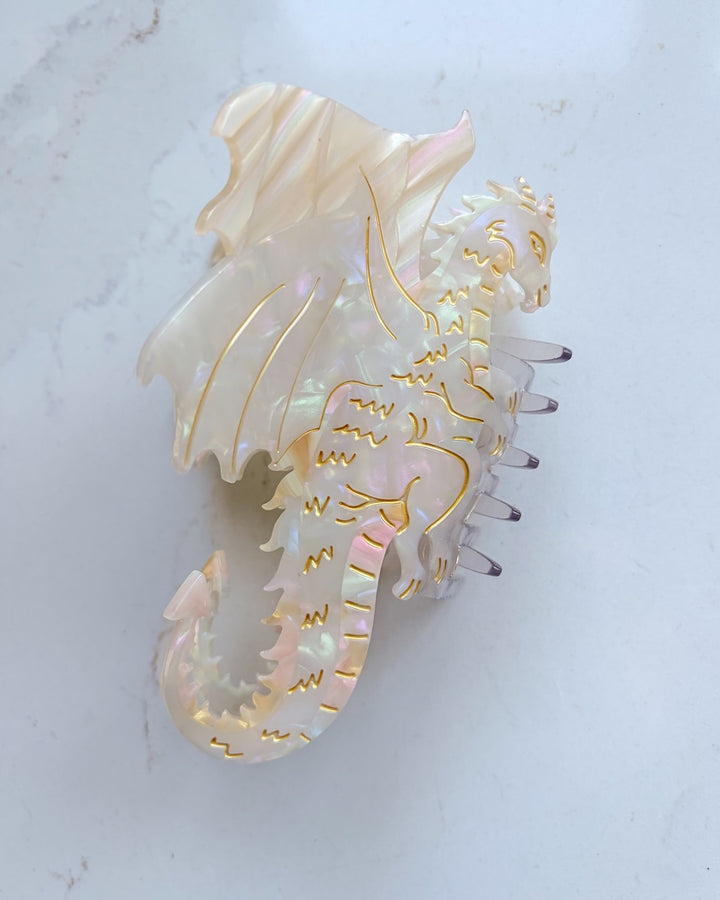 Dragon Hair Claw Clip - Large Cream