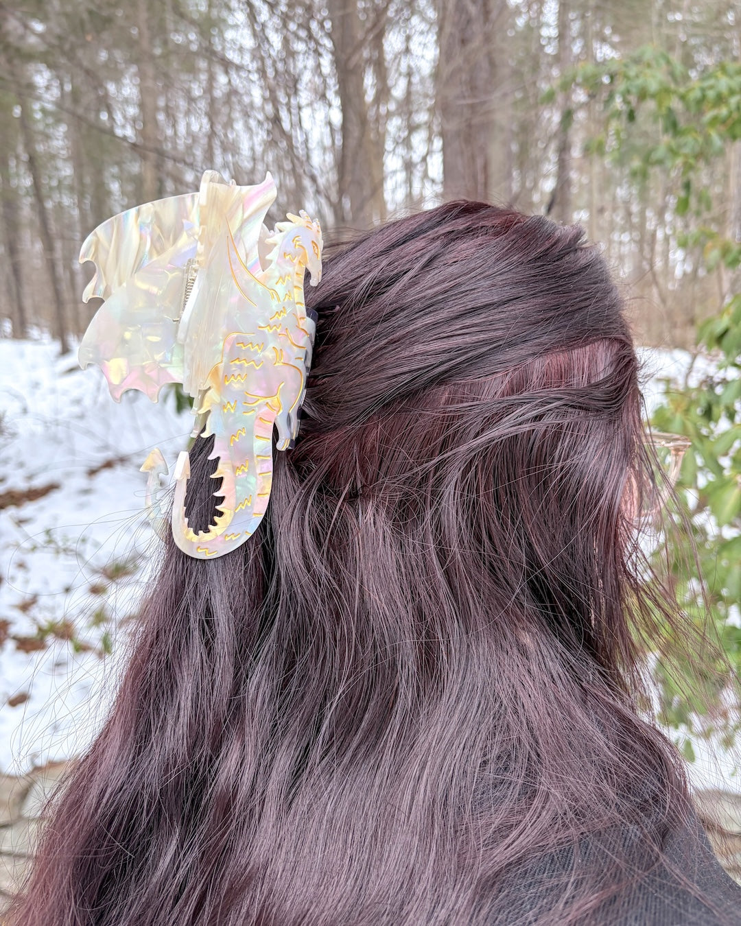 Dragon Hair Claw Clip - Large Cream