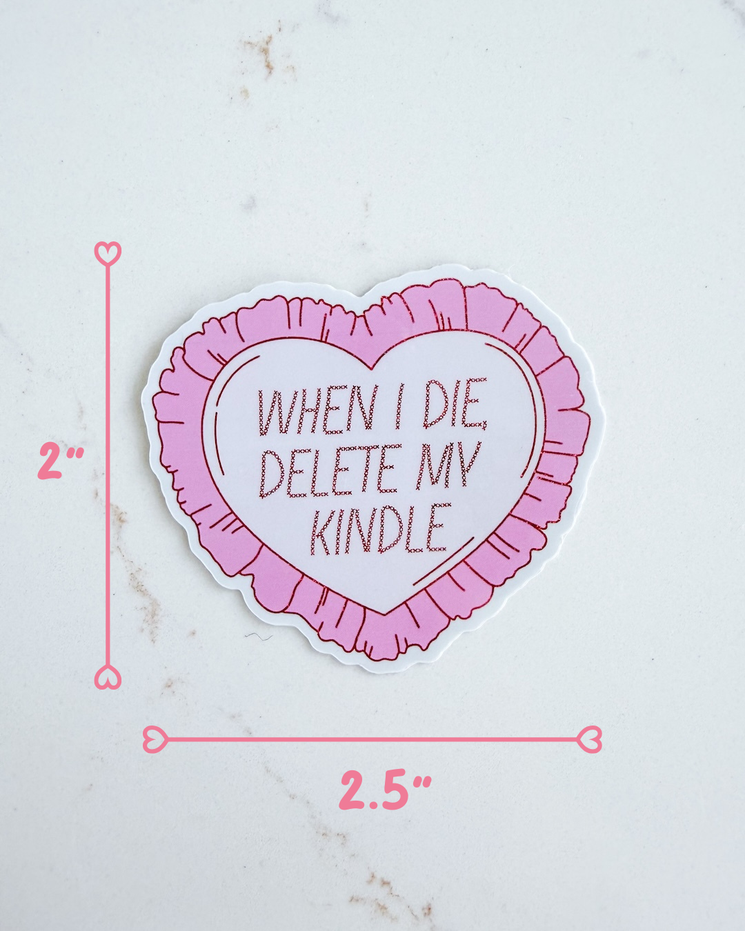 Delete My Kindle Glitter Sticker
