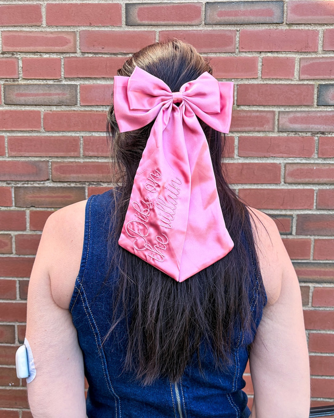Dibs on the Villain Satin Hair Bow Clip
