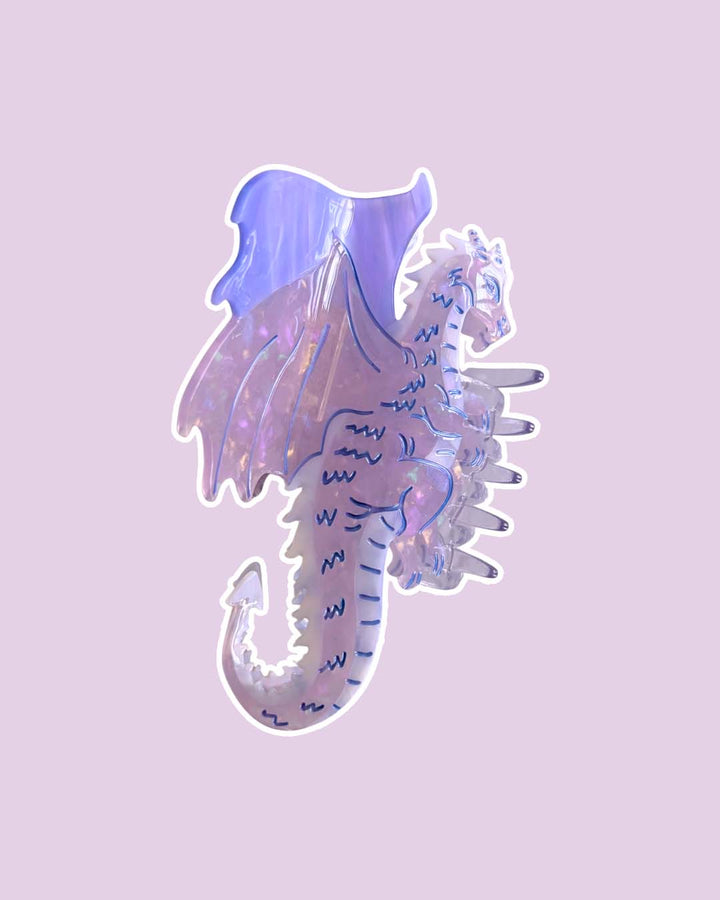 Dragon Hair Claw Clip - Large Purple