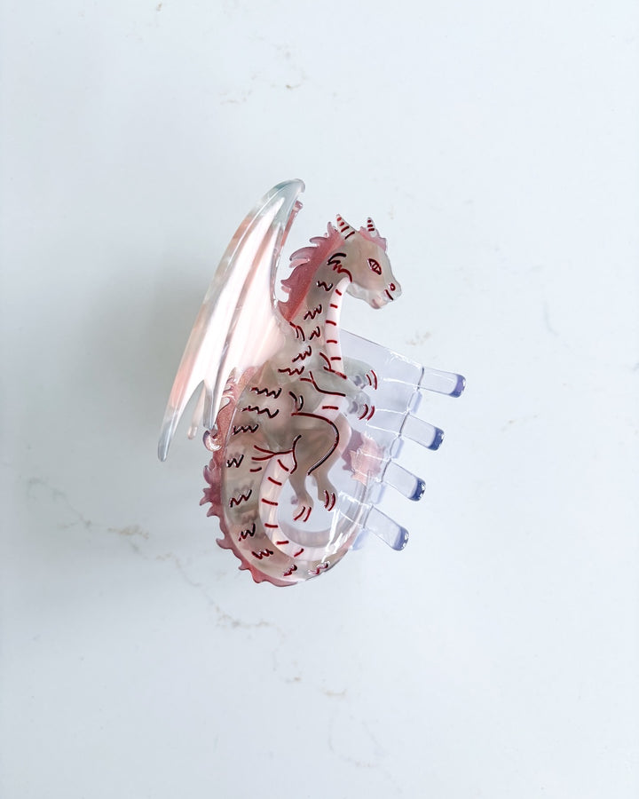 Dragon Hair Claw Clip - Small Dusty Rose